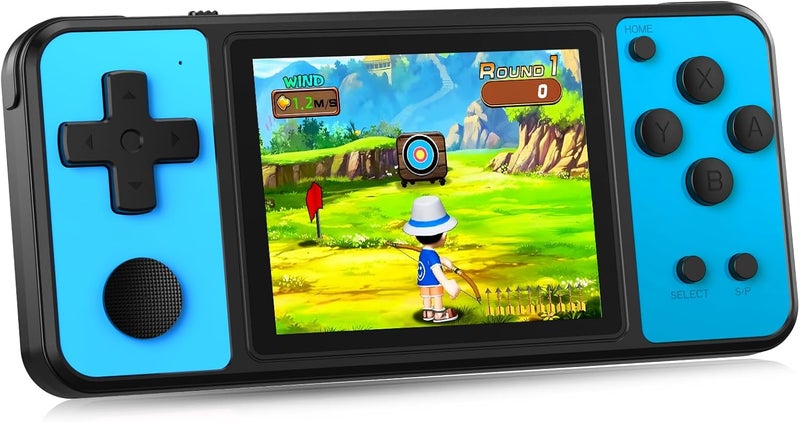 BEICO 32 Bit Kids Handheld Games Preloaded 139 Video Games,Portable Electronic Toys with 3.0" IPS Screen Rechargeable Battery,Gaming System Birthday Gifts for Boys Girls Ages 4-12 (Blue) - Image 1